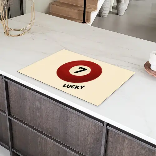 Cirkel - Zeven - Lucky - Rood Inductie beschermer vinyl 3mm klein -sfeer8