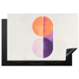 Cirkels - Abstract - Paars Inductie beschermer vinyl 3mm klein -3d