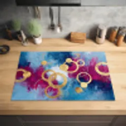 Cirkels - Goud - Abstract Inductie beschermer vinyl 3mm klein -sfeer5