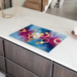 Cirkels - Goud - Abstract Inductie beschermer vinyl 3mm klein -sfeer8