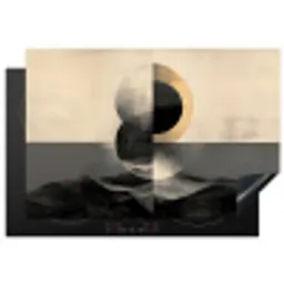 Cirkels - Schaduw - Abstract Inductie beschermer vinyl 3mm klein -3d