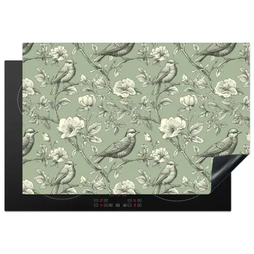 Klassiek - Botanisch - Groen Inductie beschermer vinyl 3mm klein 276 -3d