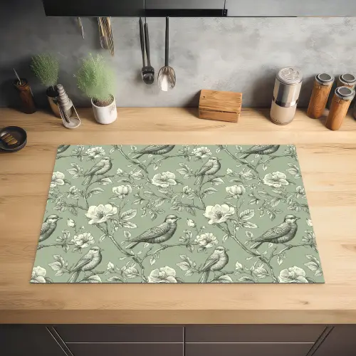 Klassiek - Botanisch - Groen Inductie beschermer vinyl 3mm klein 276 -sfeer5