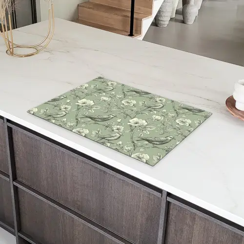 Klassiek - Botanisch - Groen Inductie beschermer vinyl 3mm klein 276 -sfeer8