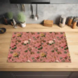 Klassiek - Botanisch - Roze Inductie beschermer vinyl 3mm klein 276 -sfeer5