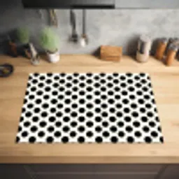 Klassiek - Stippen - Zwart Inductie beschermer vinyl 3mm klein 276 -sfeer5