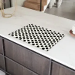 Klassiek - Stippen - Zwart Inductie beschermer vinyl 3mm klein 276 -sfeer8