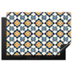 Klassiek - Geometrisch - Blauw Inductie beschermer vinyl 3mm klein 276 -3d