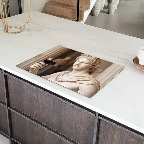Klassiek - Marmer - Wijn Inductie beschermer vinyl 3mm klein -sfeer8