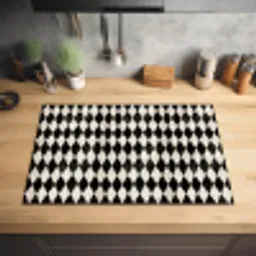 Klassiek - Patroon - Zwart Inductie beschermer vinyl 3mm klein 276 -sfeer5