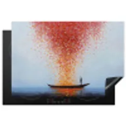 Wolk - Confetti - Boot - Wateroppervlakte Inductie beschermer vinyl 3mm klein -3d