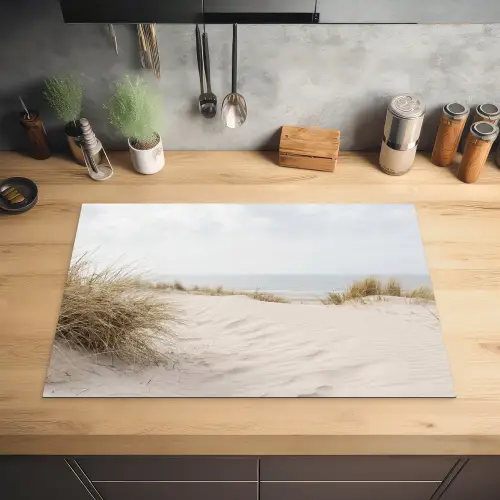 Wolken - Duinlandschap - Zand Inductie beschermer vinyl 3mm klein -sfeer5