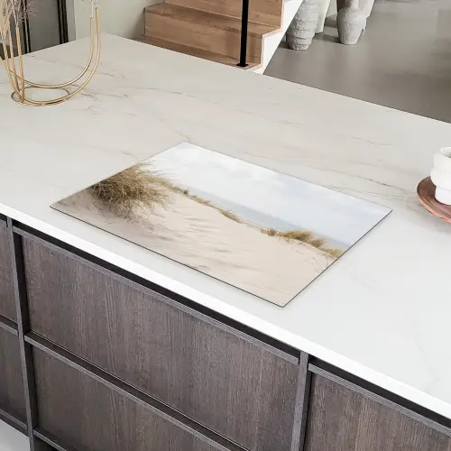 Wolken - Duinlandschap - Zand Inductie beschermer vinyl 3mm klein -sfeer8