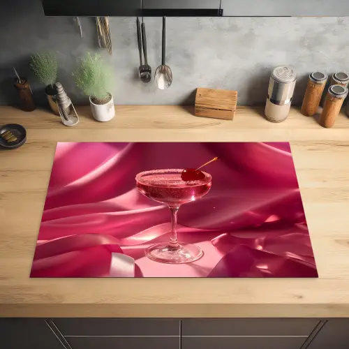 Cocktail - Pink - Luxe Inductie beschermer vinyl 3mm klein -sfeer5