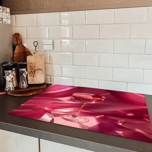 Cocktail - Pink - Luxe Inductie beschermer vinyl 3mm klein -sfeer3