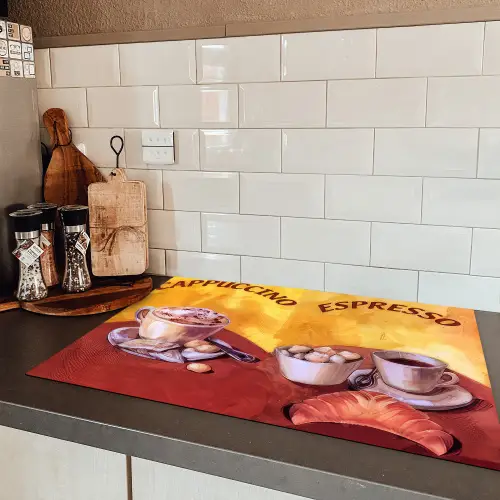 Koffie Inductie beschermer vinyl 3mm klein -sfeer3