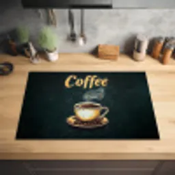 Koffie - Schotel - Koffiebonen - Retro Inductie beschermer vinyl 3mm klein -sfeer5