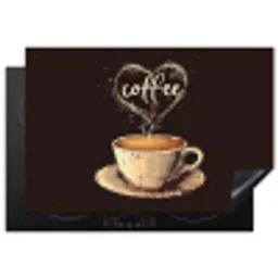 Koffieliefde Inductie beschermer vinyl 3mm klein -3d