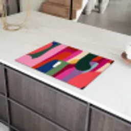 Kleurvakken - Recht - Rond - Abstract Inductie beschermer vinyl 3mm klein -sfeer8
