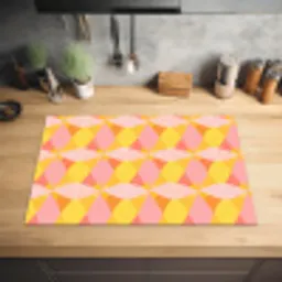 Kleurrijk - Ruitpatroon - Bladvormen Inductie beschermer vinyl 3mm klein 276 -sfeer5
