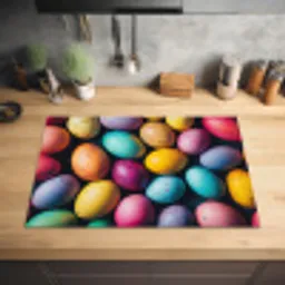 Kleurrijk - Paaseitjes - Spetters Inductie beschermer vinyl 3mm klein -sfeer5