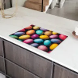 Kleurrijk - Paaseitjes - Spetters Inductie beschermer vinyl 3mm klein -sfeer8