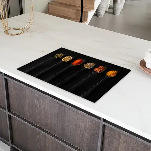 Kleurrijk Kruiden Kwartet Inductie beschermer vinyl 3mm klein -sfeer8