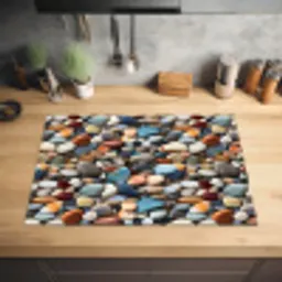 Kleuren - Strepen - Kiezels Inductie beschermer vinyl 3mm klein 276 -sfeer5