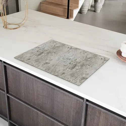 Beton - Grijs - Muur Inductie beschermer vinyl 3mm klein 276 -sfeer8