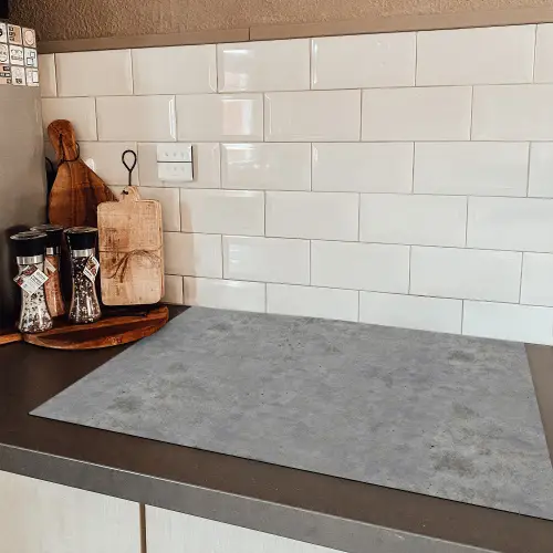 Beton - Industrieel - Patronen Inductie beschermer vinyl 3mm klein 276 -sfeer3