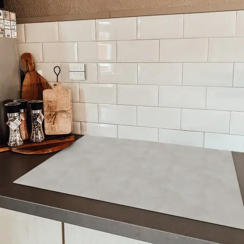 Beton - Patroon - Abstract Inductie beschermer vinyl 3mm klein 276 -sfeer3