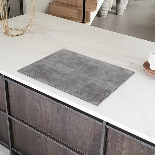 Beton - Patroon - Antiek Inductie beschermer vinyl 3mm klein 276 -sfeer8
