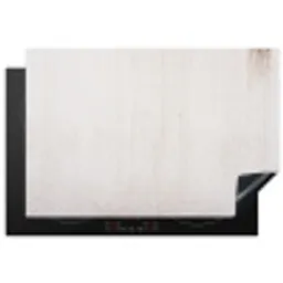 Beton - Muur - Wit Inductie beschermer vinyl 3mm klein -3d