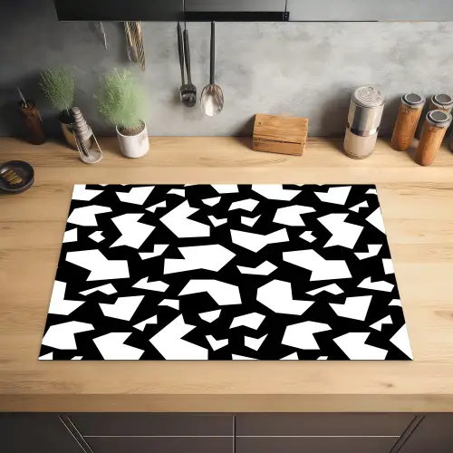 Contrast - Zwart - Wit Inductie beschermer vinyl 3mm klein 276 -sfeer5