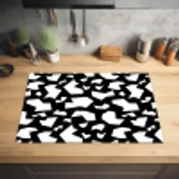 Contrast - Zwart - Wit Inductie beschermer vinyl 3mm klein 276 -sfeer5