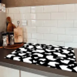 Contrast - Zwart - Wit Inductie beschermer vinyl 3mm klein 276 -sfeer3