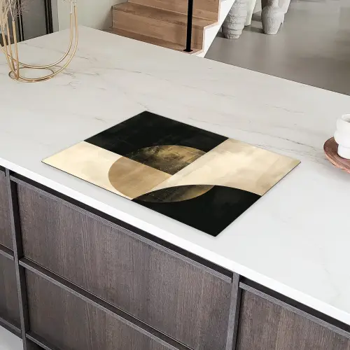 Contrasten in Cirkel en Vierkant Inductie beschermer vinyl 3mm middel -sfeer8