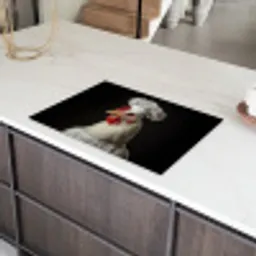 Kok - Rood - Kip Inductie beschermer vinyl 3mm klein -sfeer8