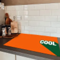 Cool - Oranje - Groen Inductie beschermer vinyl 3mm klein -sfeer3