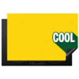 Cool - Geel - Groen Inductie beschermer vinyl 3mm klein -3d