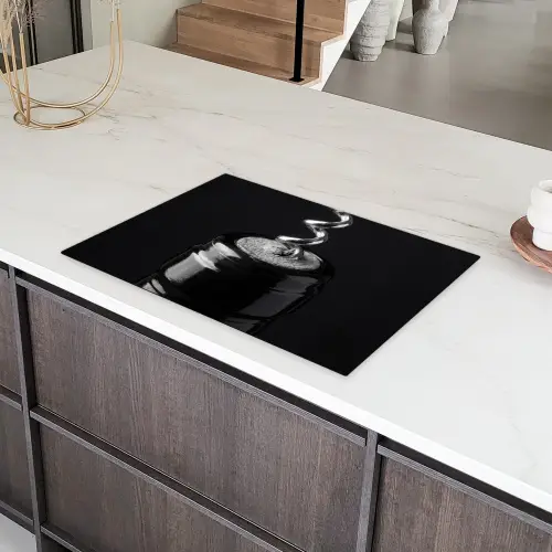 Kurkentrekker - Wijn - Zwart - Wit Inductie beschermer vinyl 3mm klein -sfeer8