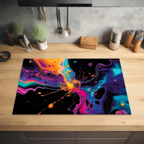 Kosmische Kleurexplosie Inductie beschermer vinyl 3mm klein -sfeer5