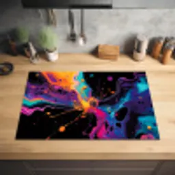 Kosmische Kleurexplosie Inductie beschermer vinyl 3mm klein -sfeer5