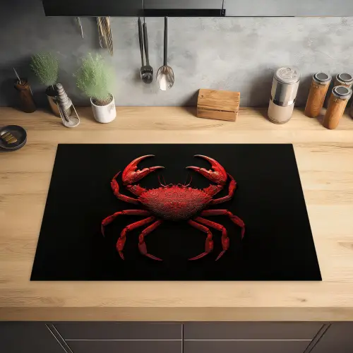 Krab - Rood - Vissen - Schaaldieren Inductie beschermer vinyl 3mm klein -sfeer5