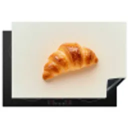 Croissant - Brood - Beige Inductie beschermer vinyl 3mm klein -3d