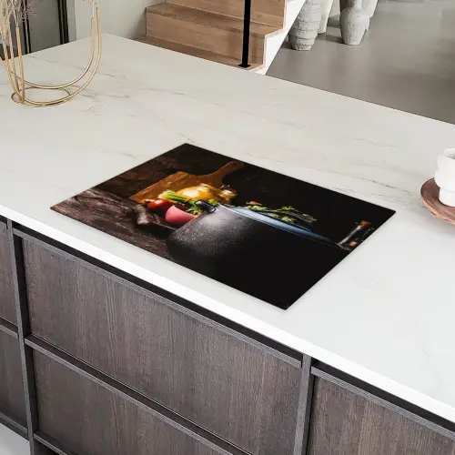Culinaire Voorbereidingen bij Schemerlicht Inductie beschermer vinyl 3mm klein -sfeer8