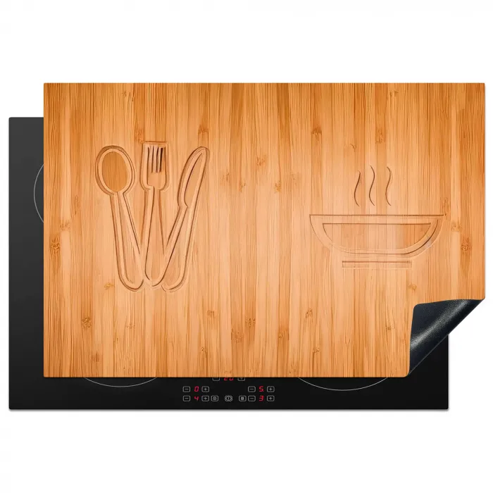 Culinaire Silhouetten Inductie beschermer vinyl 3mm klein -3d