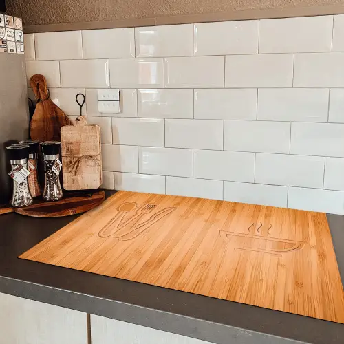 Culinaire Silhouetten Inductie beschermer vinyl 3mm klein -sfeer3