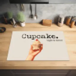 Cupcake - Zoet - Kers Inductie beschermer vinyl 3mm klein -sfeer5