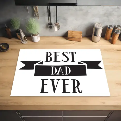 Papa - Quote - Beste papa Inductie beschermer vinyl 3mm klein -sfeer5